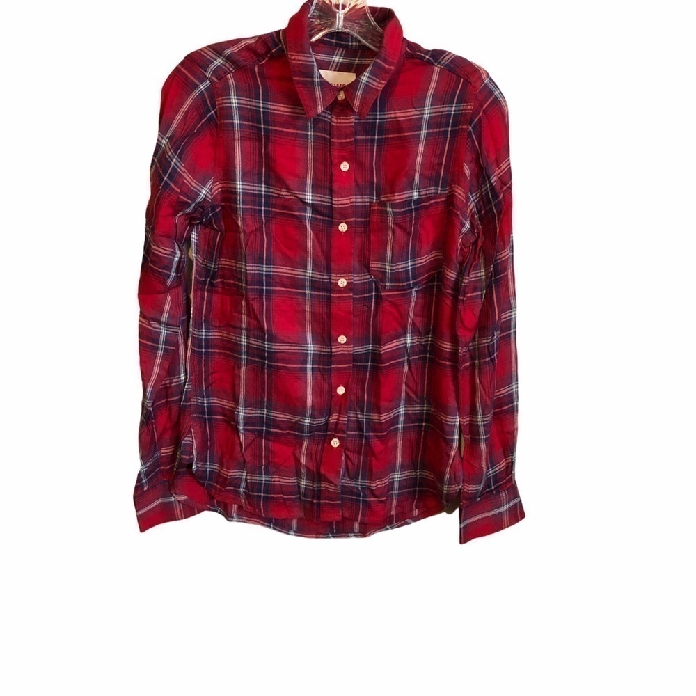 Mossimo Super Soft Red Blue Flannel